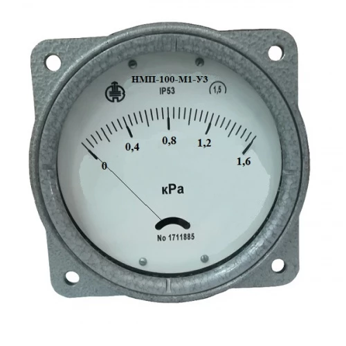 ДНМ-100 +1,6 кПа-1,5-У3 ФОШ  2х"ерш" под шланг ф8мм УТ000001208